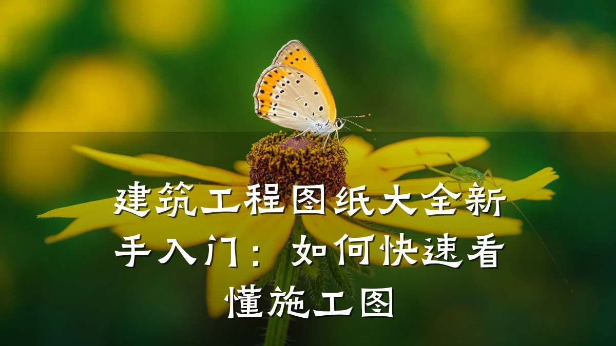建筑工程图纸大全新手入门：如何快速看懂施工图