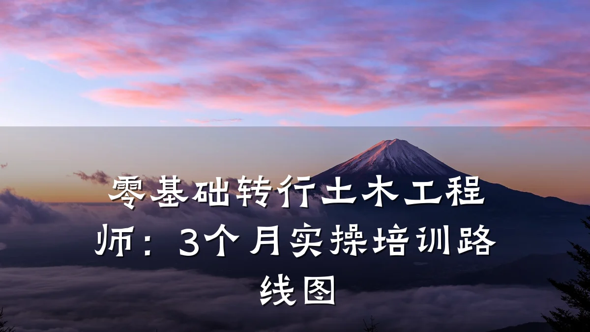 零基础转行土木工程师:3个月实操培训路线图