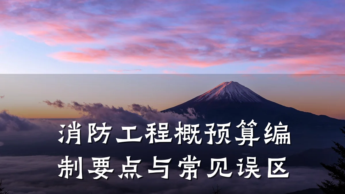 消防工程概预算编制要点与常见误区