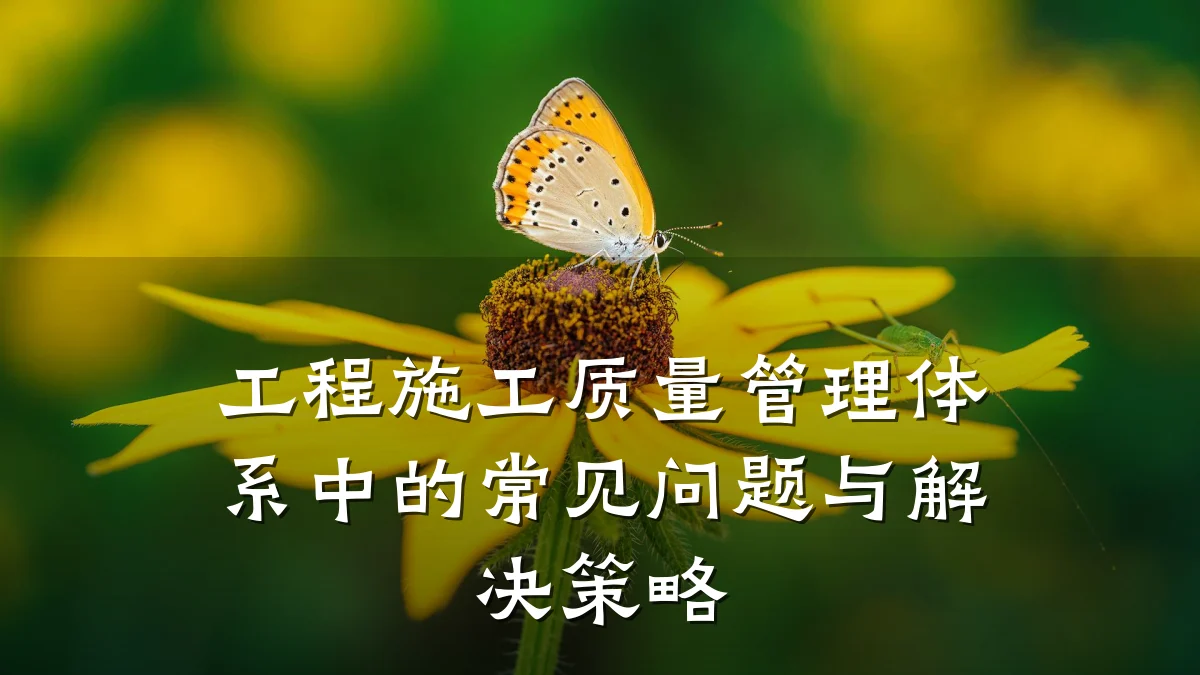 工程施工质量管理体系中的常见问题与解决策略