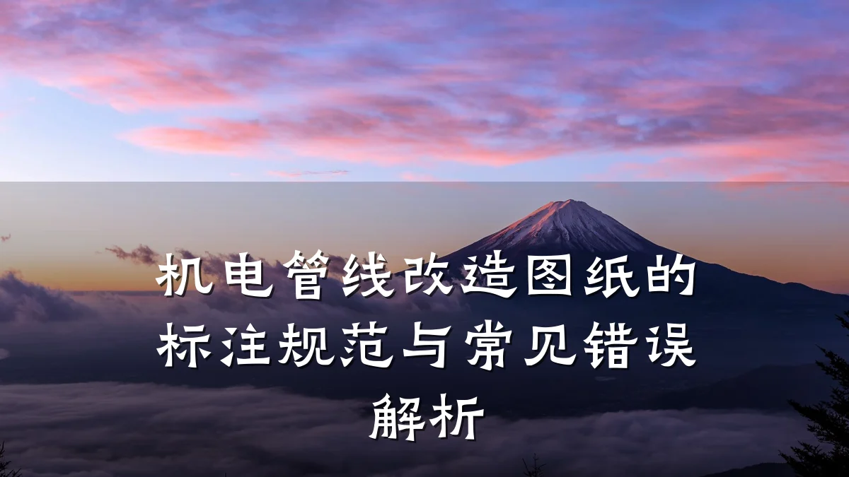 机电管线改造图纸的标注规范与常见错误解析