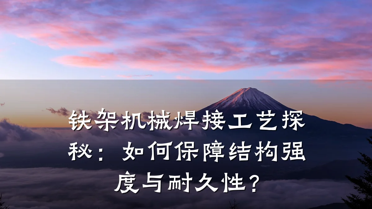 铁架机械焊接工艺探秘：如何保障结构强度与耐久性？