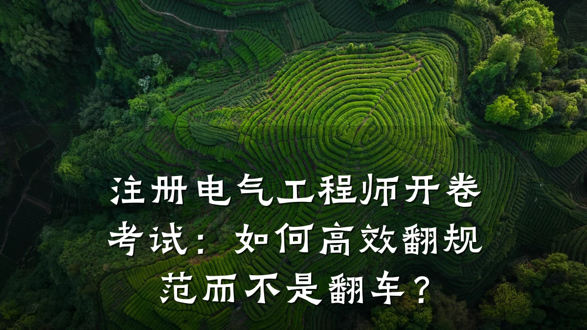 注册电气工程师开卷考试：如何高效翻规范而不是翻车？