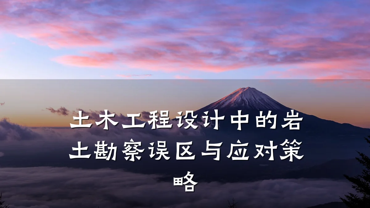 土木工程设计中的岩土勘察误区与应对策略