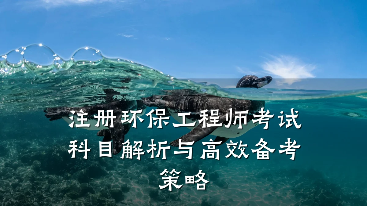 注册环保工程师考试科目解析与高效备考策略