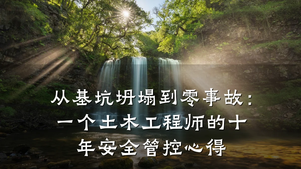 从基坑坍塌到零事故：一个土木工程师的十年安全管控心得