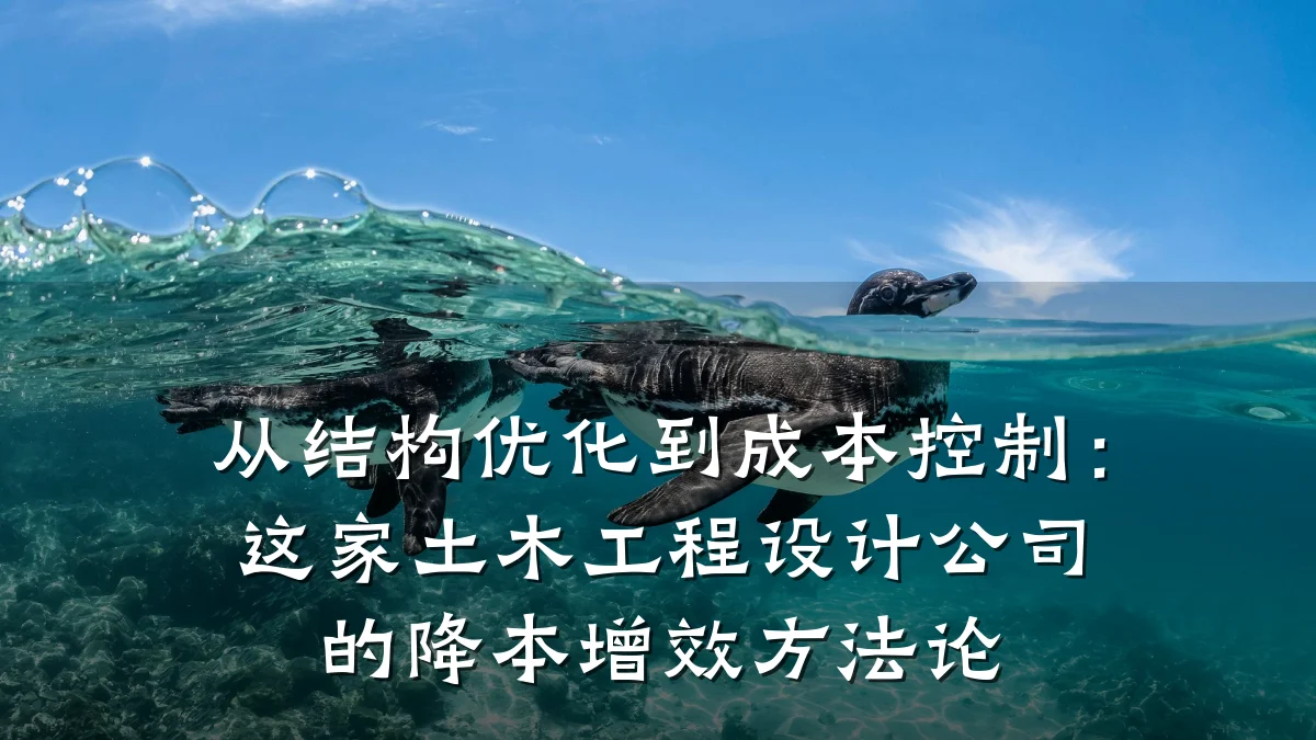 从结构优化到成本控制：这家土木工程设计公司的降本增效方法论
