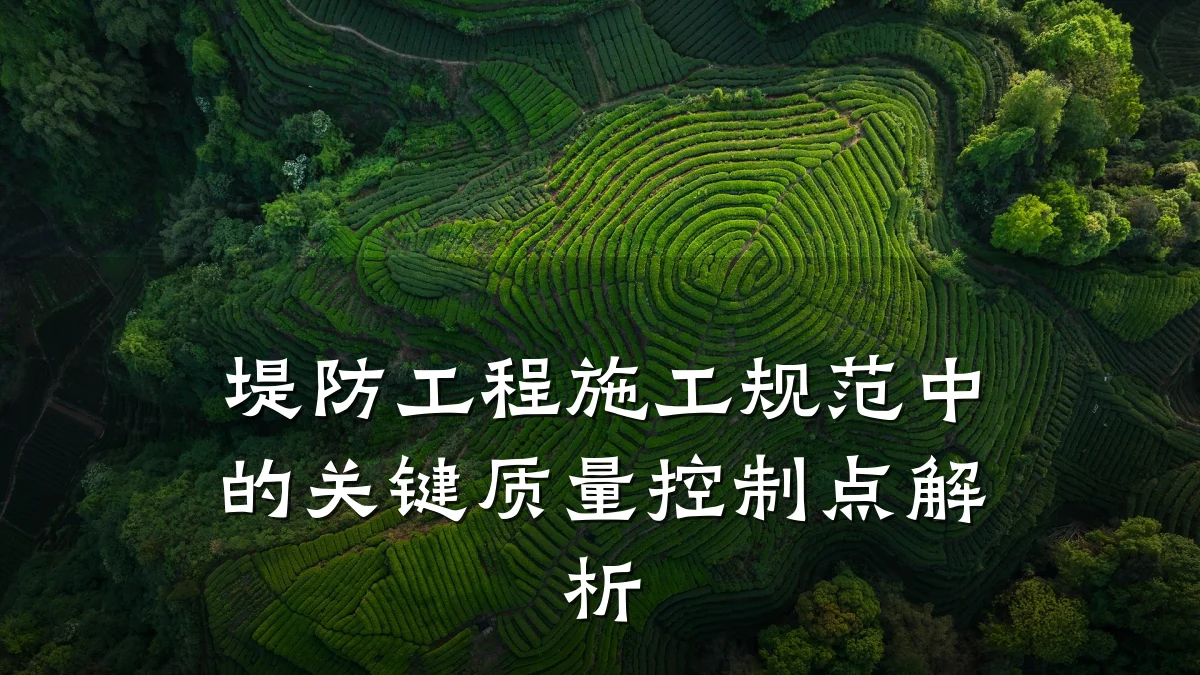 堤防工程施工规范中的关键质量控制点解析