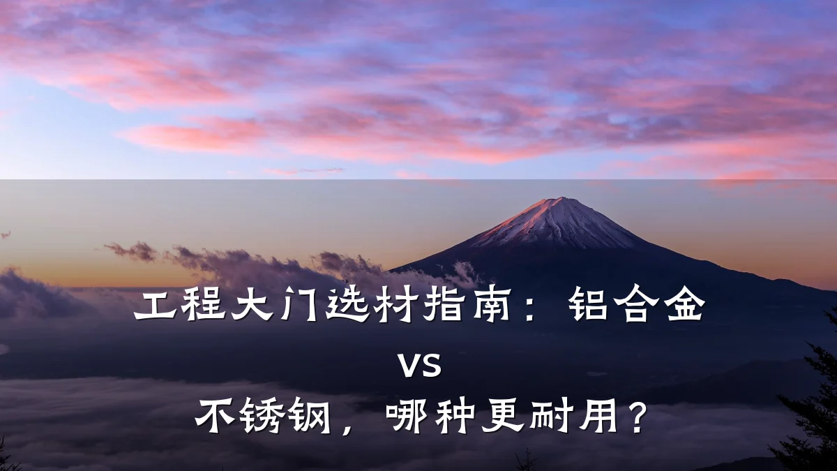 工程大门选材指南:铝合金 vs 不锈钢,哪种更耐用?