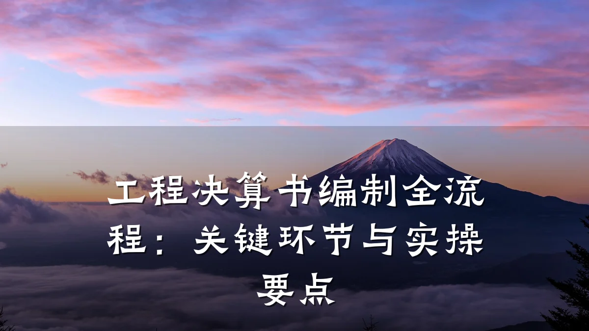 工程决算书编制全流程:关键环节与实操要点