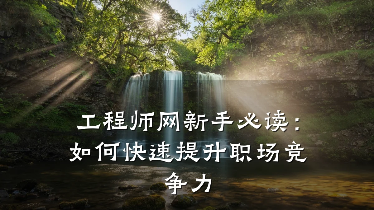 工程师网新手必读:如何快速提升职场竞争力