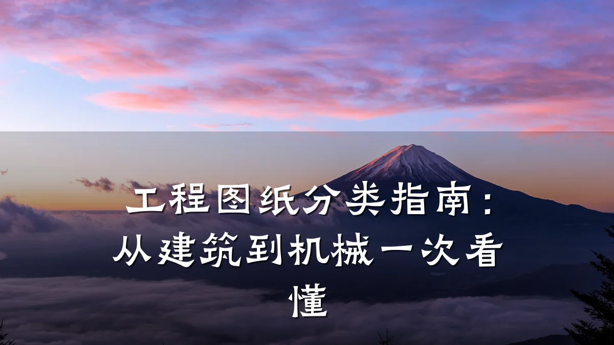 工程图纸分类指南:从建筑到机械一次看懂