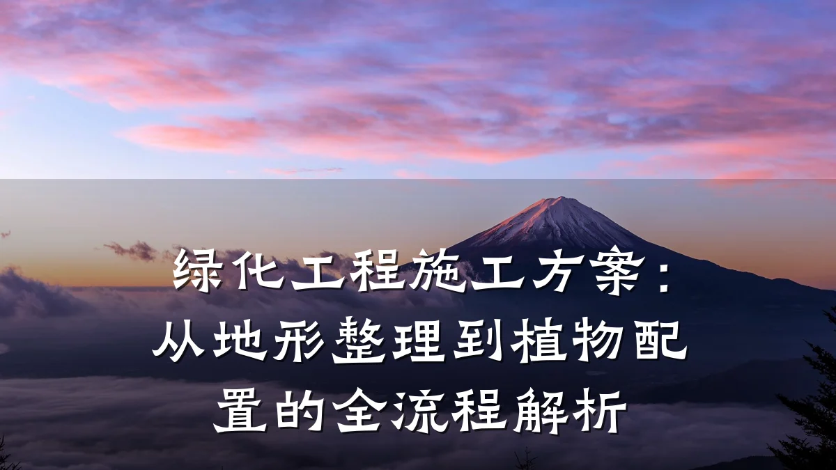 绿化工程施工方案:从地形整理到植物配置的全流程解析