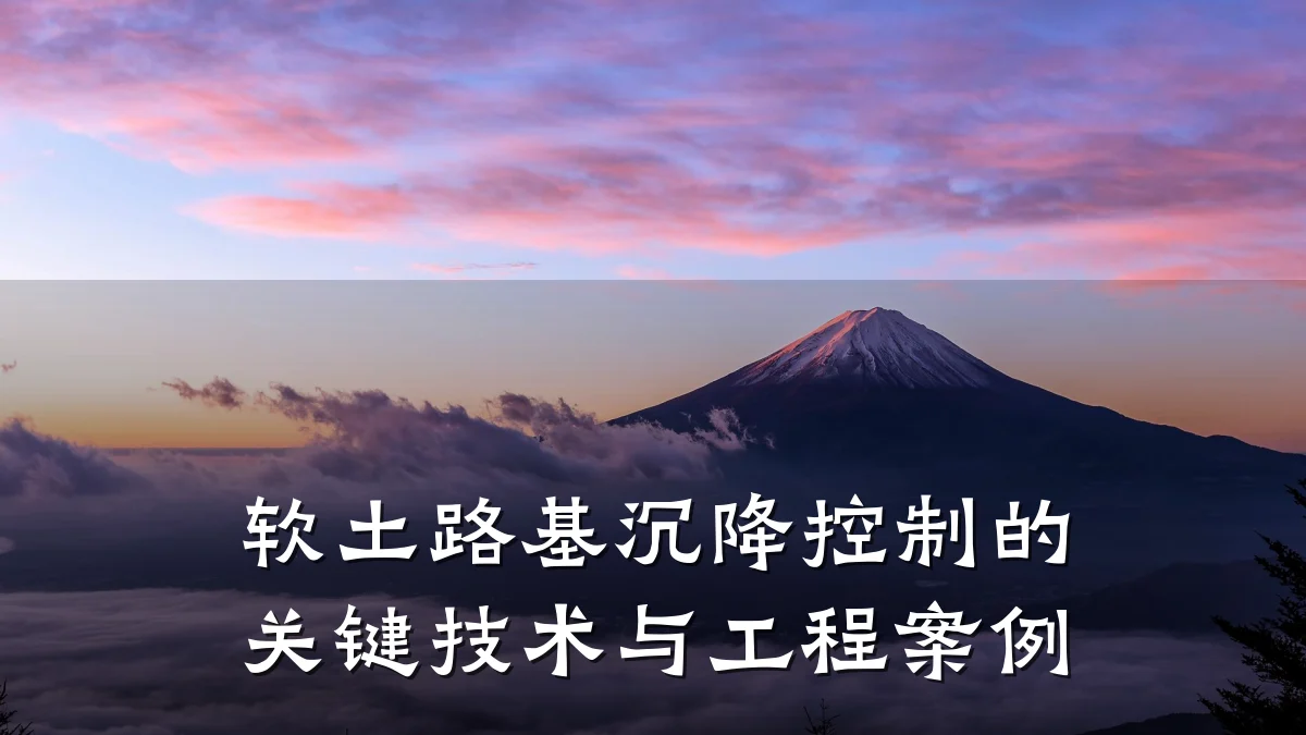 软土路基沉降控制的关键技术与工程案例