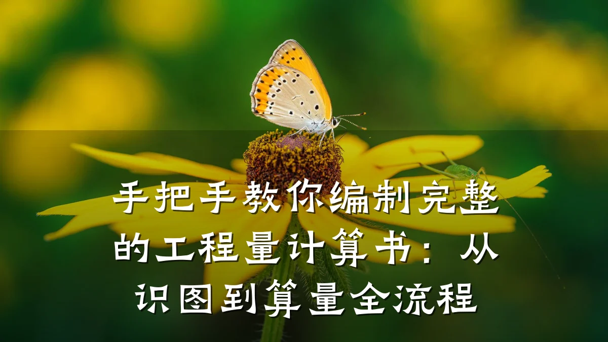 手把手教你编制完整的工程量计算书:从识图到算量全流程