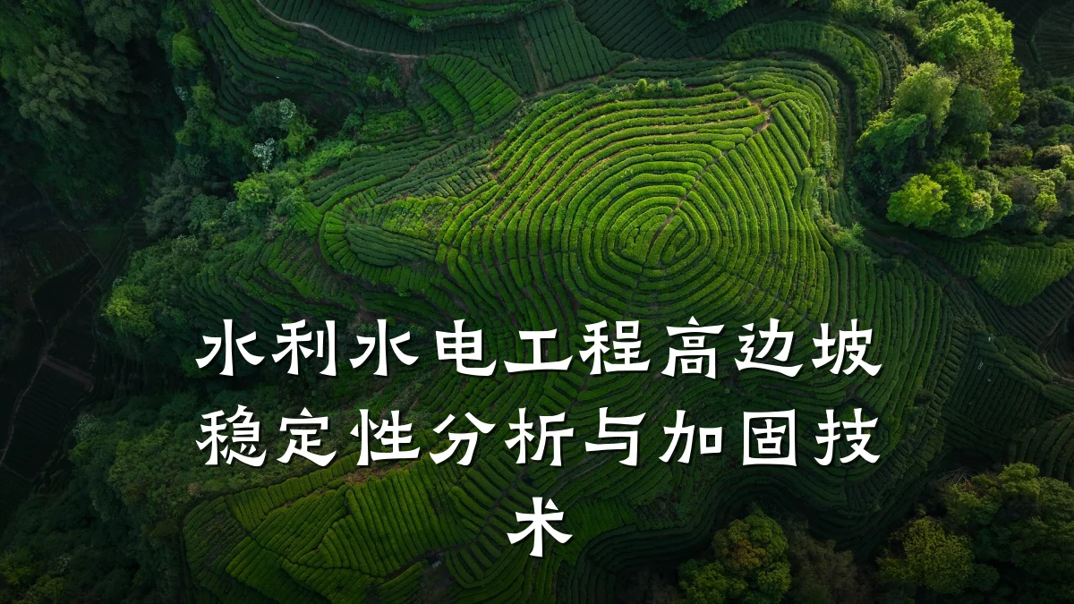水利水电工程高边坡稳定性分析与加固技术
