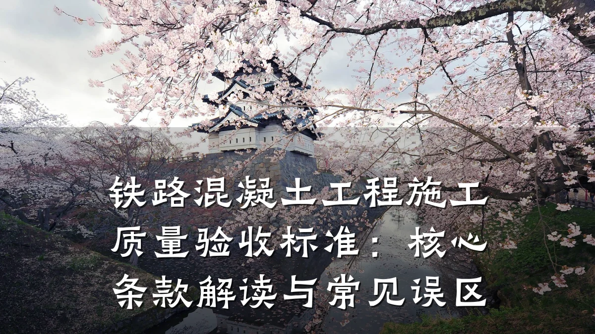 铁路混凝土工程施工质量验收标准：核心条款解读与常见误区