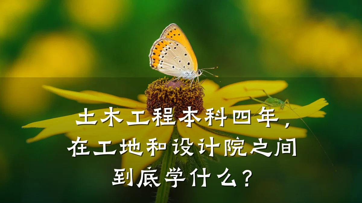土木工程本科四年,在工地和设计院之间到底学什么?
