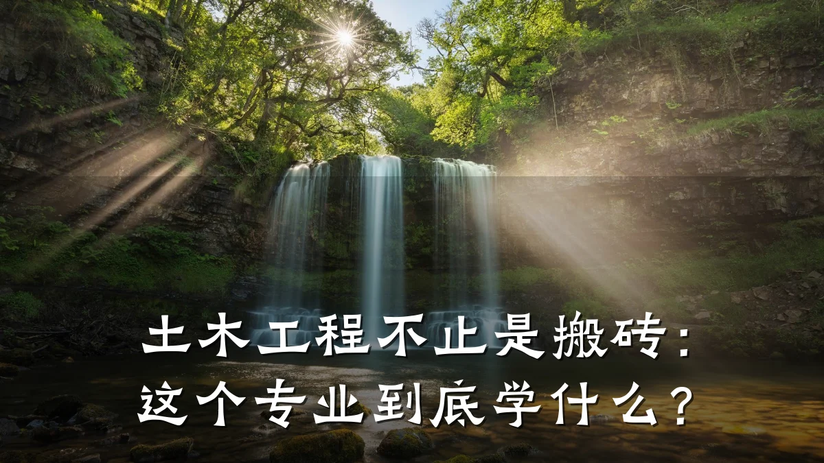 土木工程不止是搬砖:这个专业到底学什么?