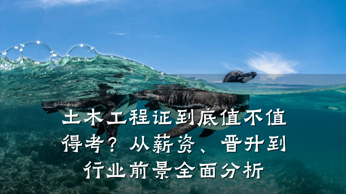 土木工程证到底值不值得考?从薪资、晋升到行业前景全面分析