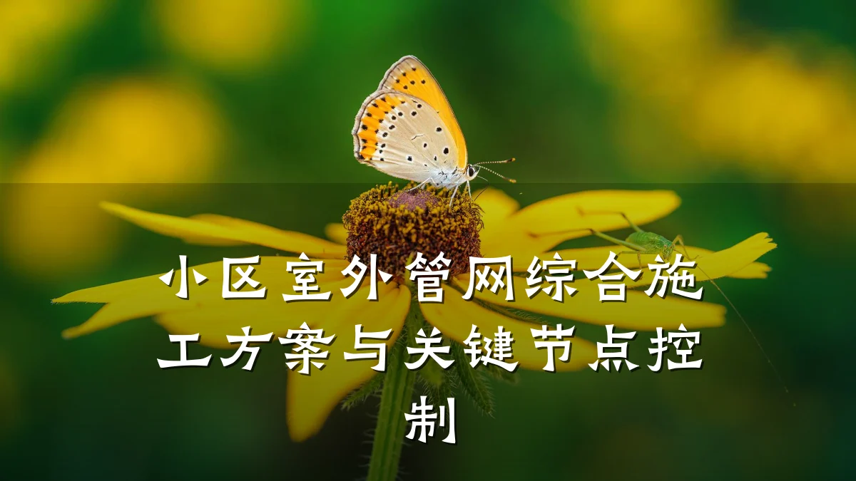 小区室外管网综合施工方案与关键节点控制