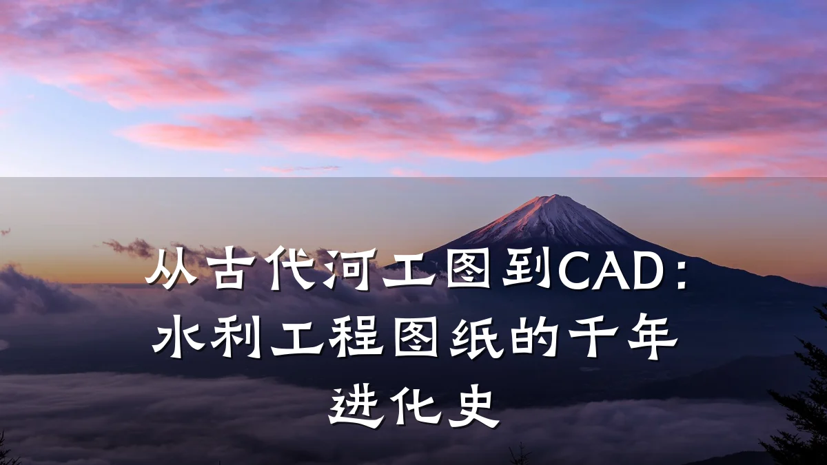 从古代河工图到CAD:水利工程图纸的千年进化史
