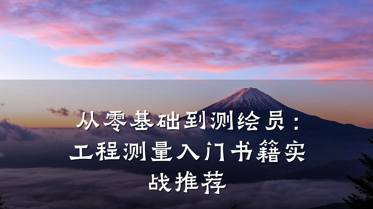 从零基础到测绘员:工程测量入门书籍实战推荐