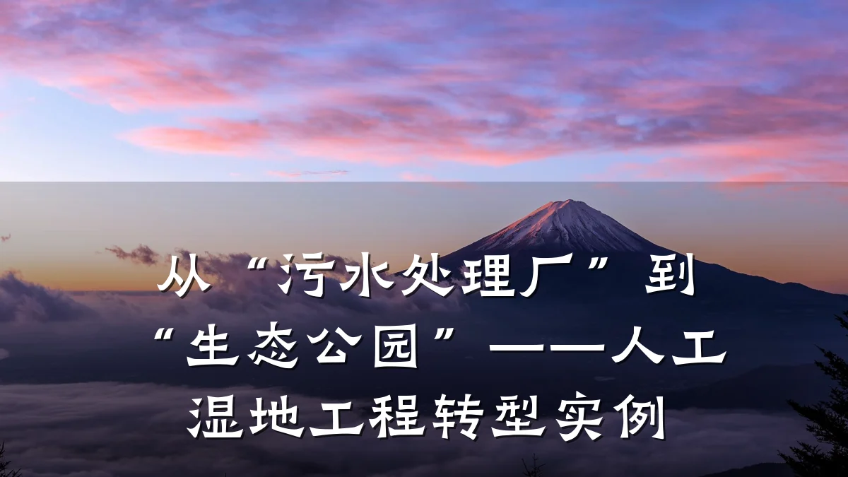 从“污水处理厂”到“生态公园”——人工湿地工程转型实例