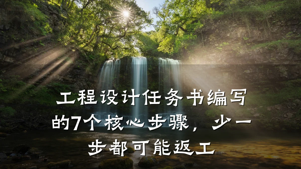 工程设计任务书编写的7个核心步骤,少一步都可能返工
