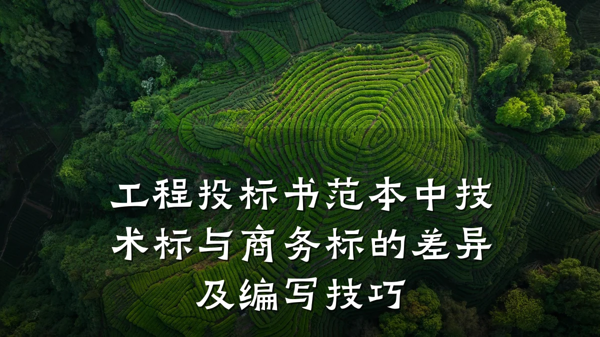 工程投标书范本中技术标与商务标的差异及编写技巧