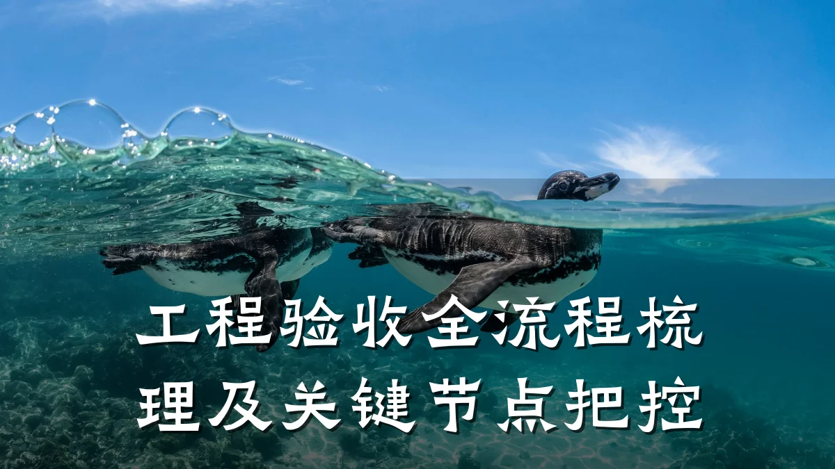 工程验收全流程梳理及关键节点把控