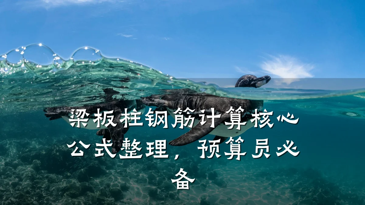 梁板柱钢筋计算核心公式整理，预算员必备
