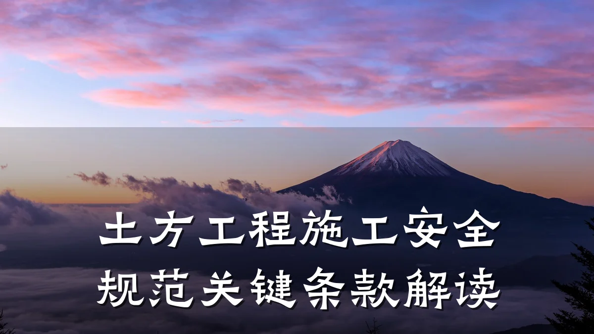 土方工程施工安全规范关键条款解读