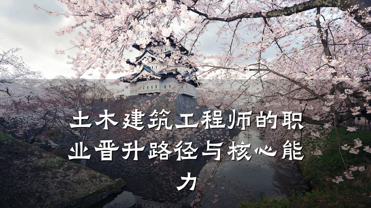 土木建筑工程师的职业晋升路径与核心能力