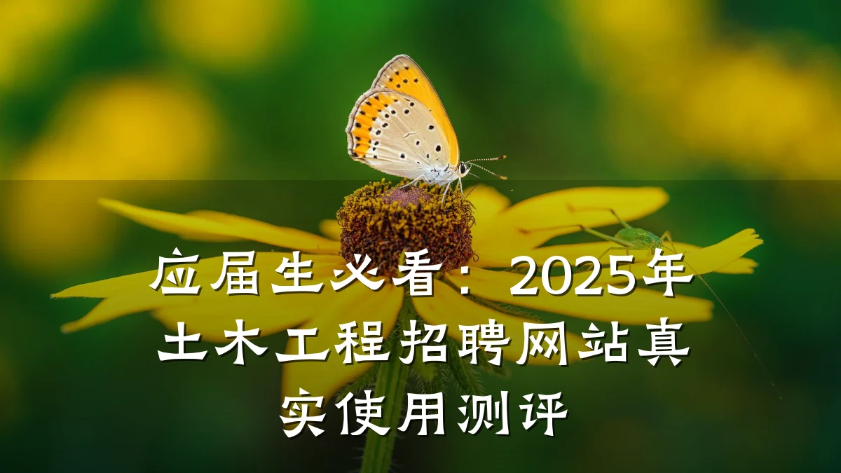 应届生必看：2025年土木工程招聘网站真实使用测评