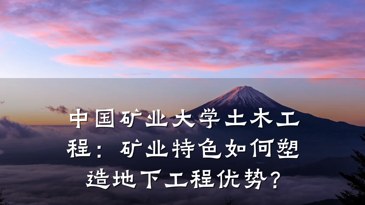 中国矿业大学土木工程:矿业特色如何塑造地下工程优势?