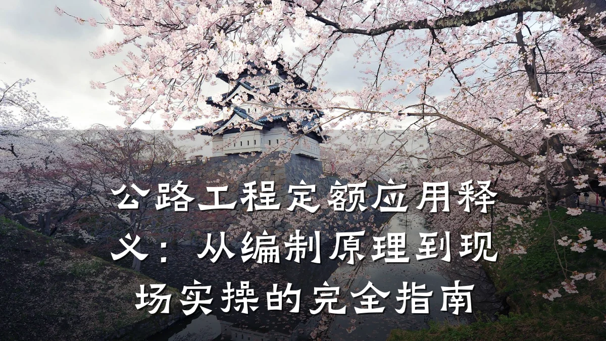 公路工程定额应用释义:从编制原理到现场实操的完全指南