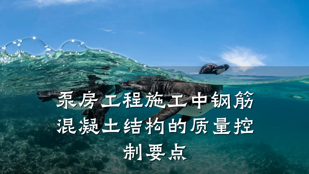 泵房工程施工中钢筋混凝土结构的质量控制要点