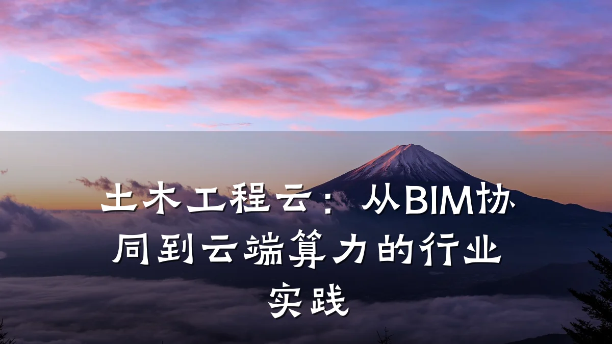 土木工程云：从BIM协同到云端算力的行业实践