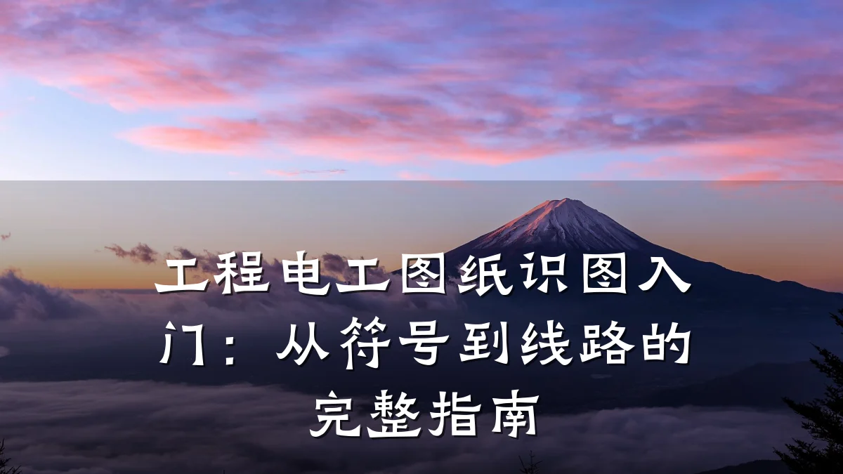 工程电工图纸识图入门:从符号到线路的完整指南