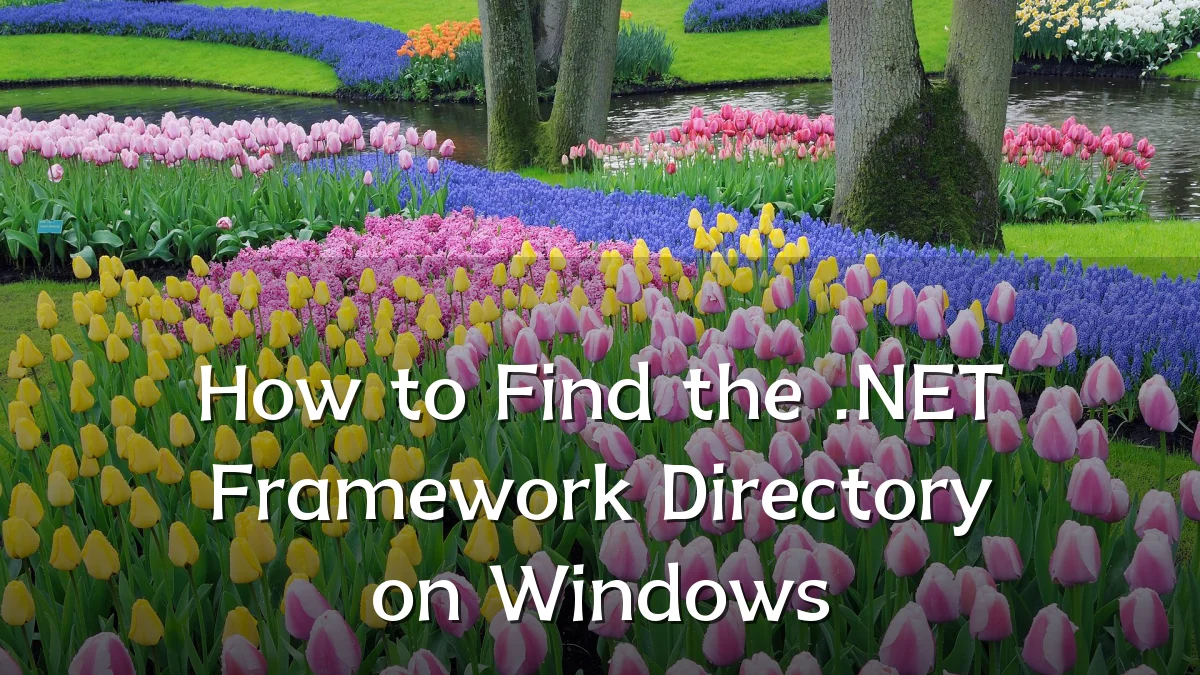 How to Find the .NET Framework Directory on Windows