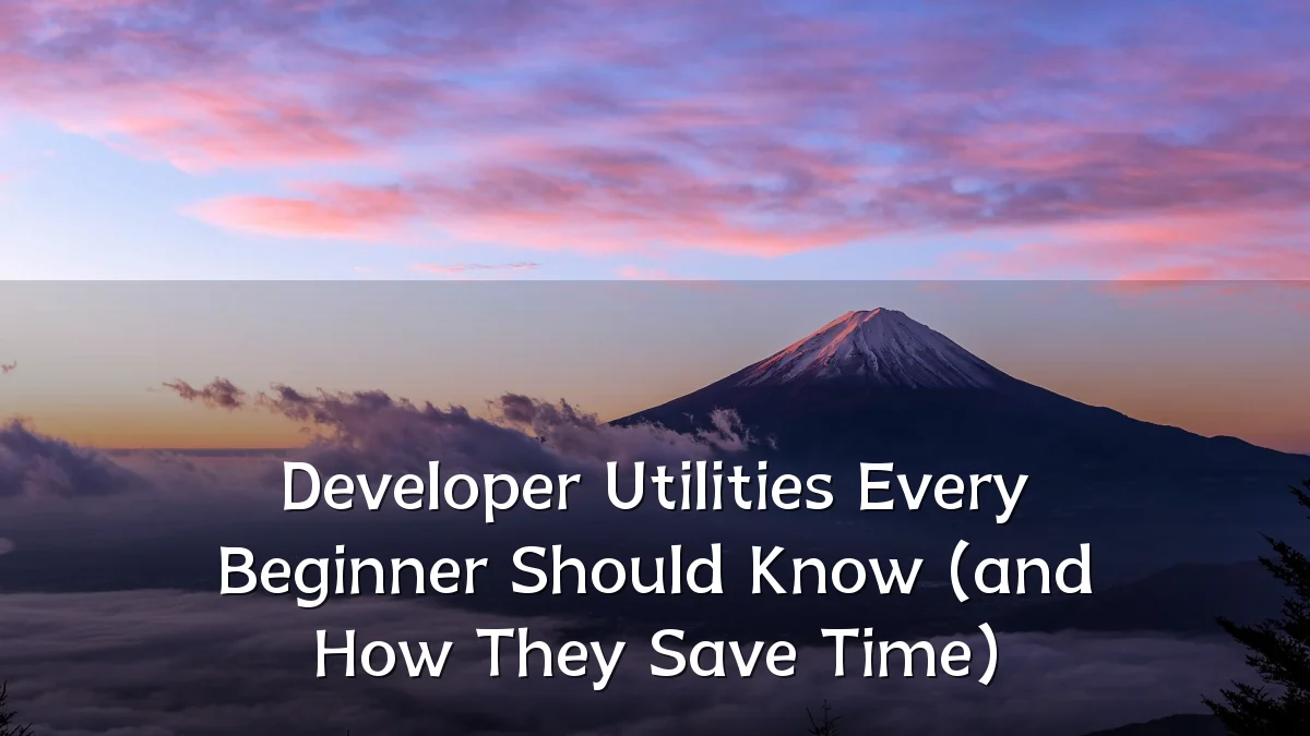 Developer Utilities Every Beginner Should Know (and How They Save Time)