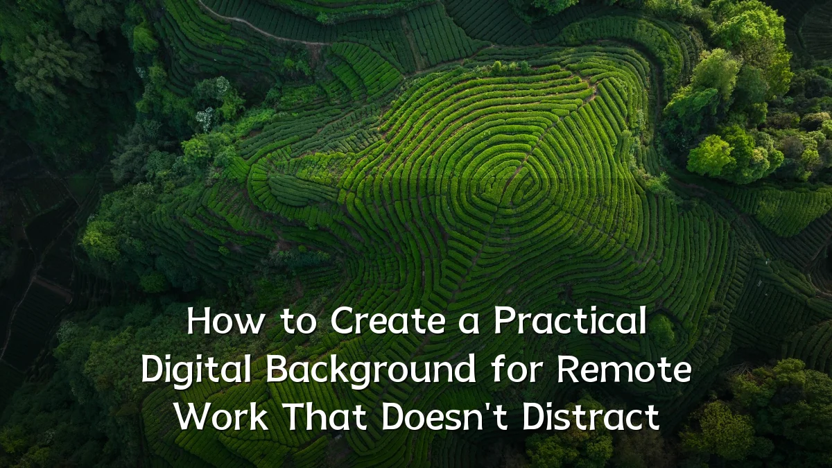 How to Create a Practical Digital Background for Remote Work That Doesn't Distract
