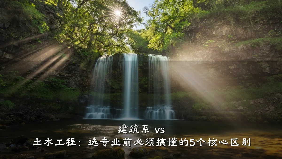 建筑系 vs 土木工程:选专业前必须搞懂的5个核心区别