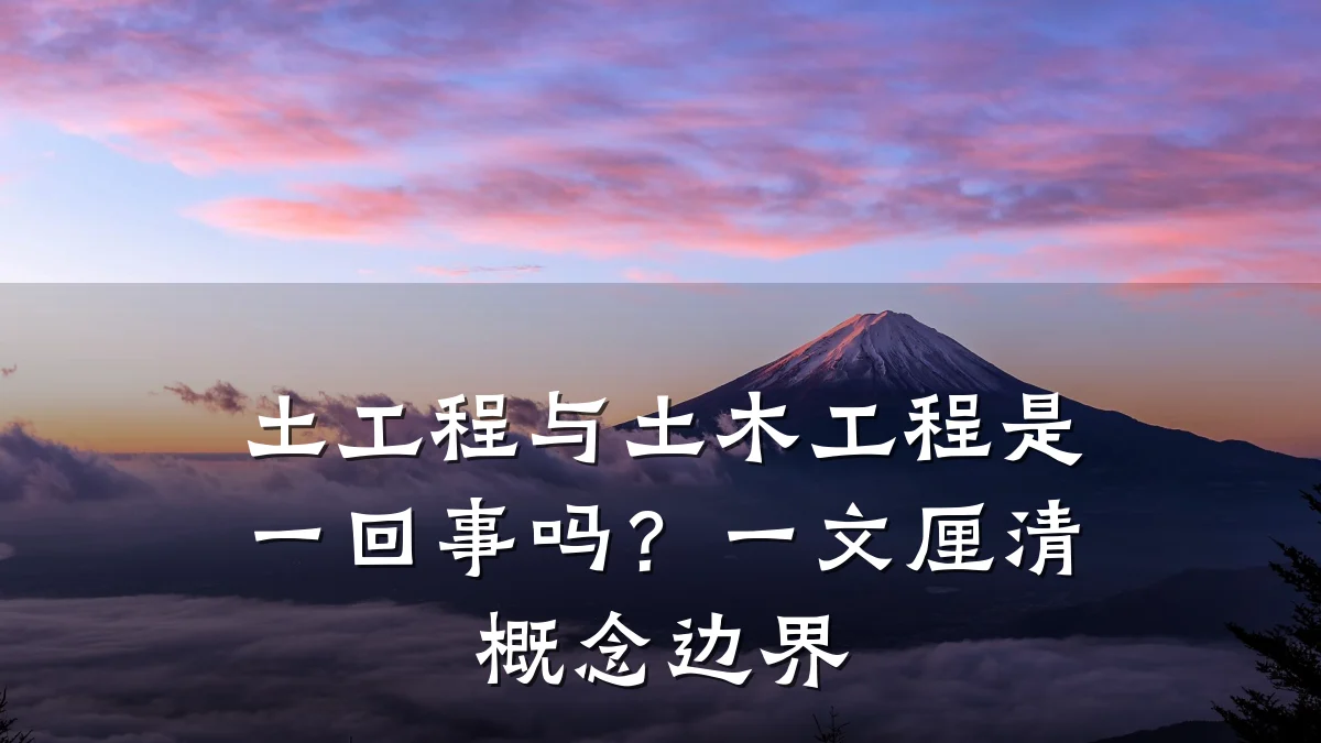 土工程与土木工程是一回事吗？一文厘清概念边界