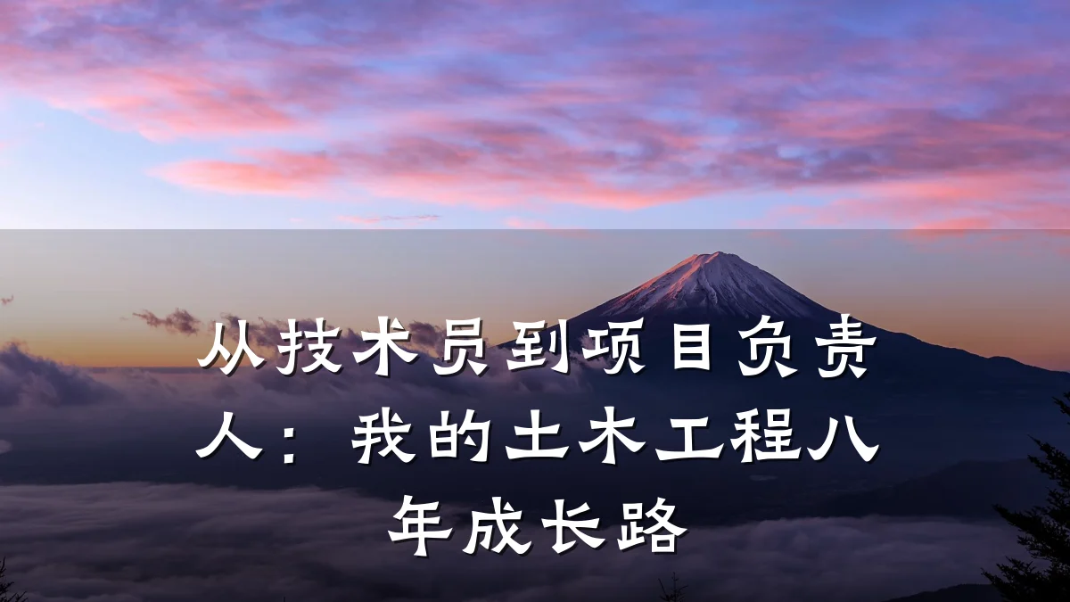 从技术员到项目负责人:我的土木工程八年成长路