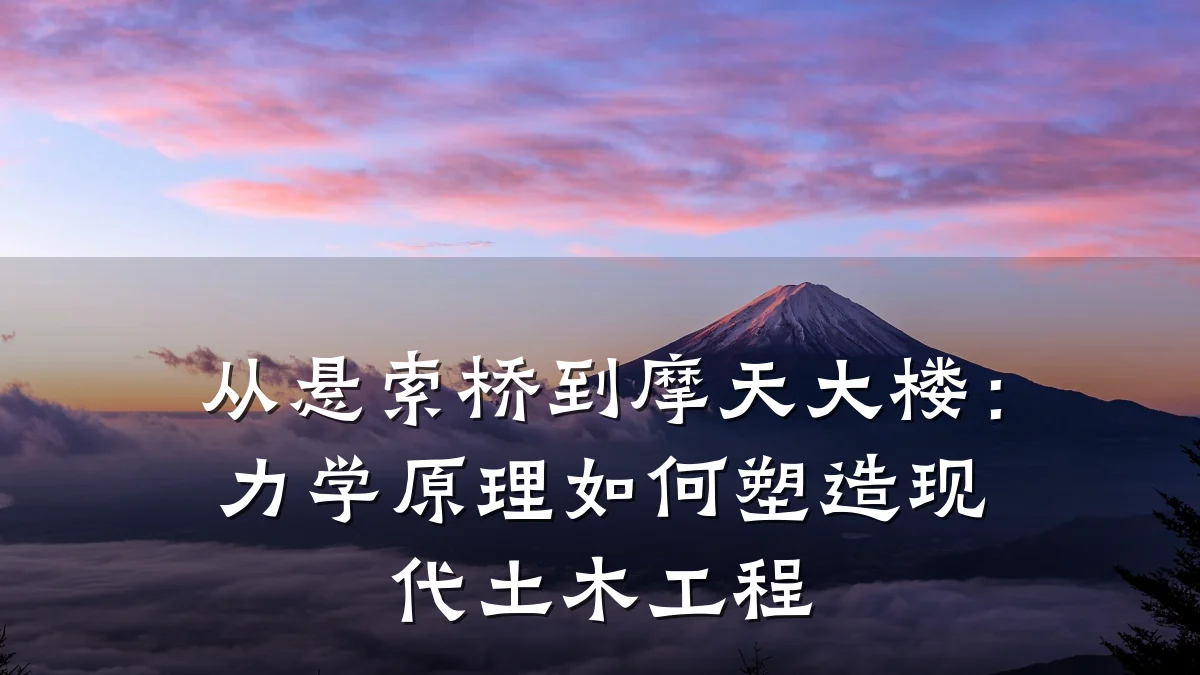 从悬索桥到摩天大楼：力学原理如何塑造现代土木工程
