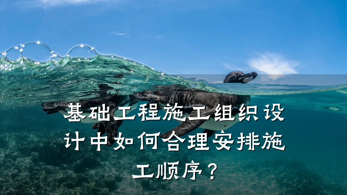 基础工程施工组织设计中如何合理安排施工顺序？