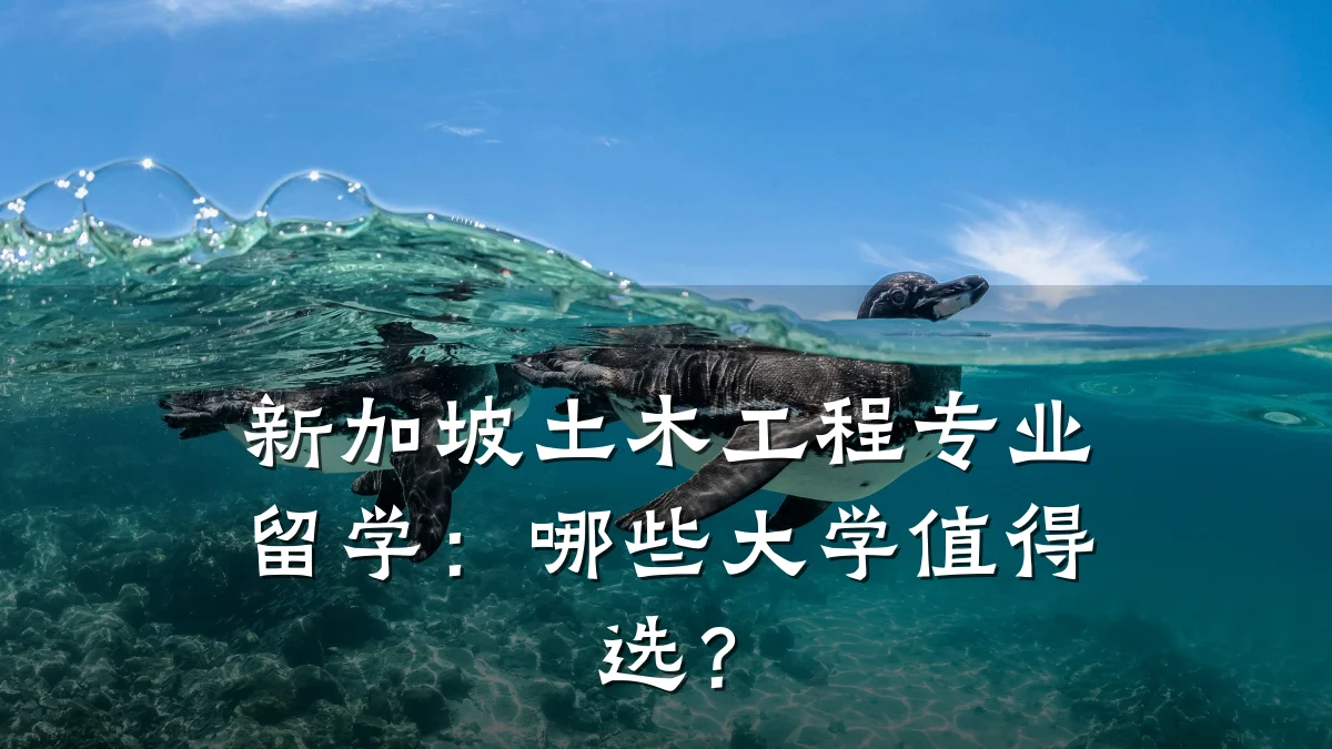 新加坡土木工程专业留学：哪些大学值得选？